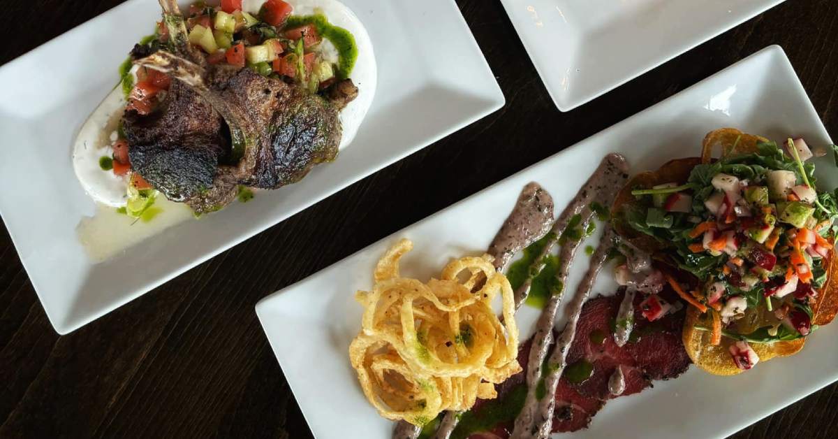 view of dinner entrees