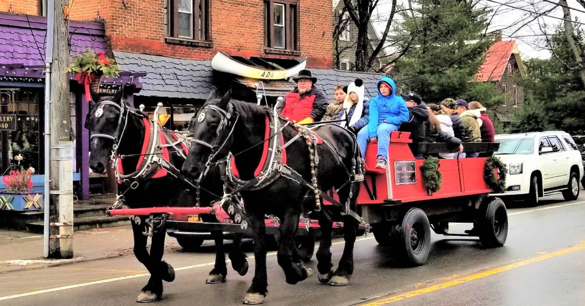 horse drawn wagon ride