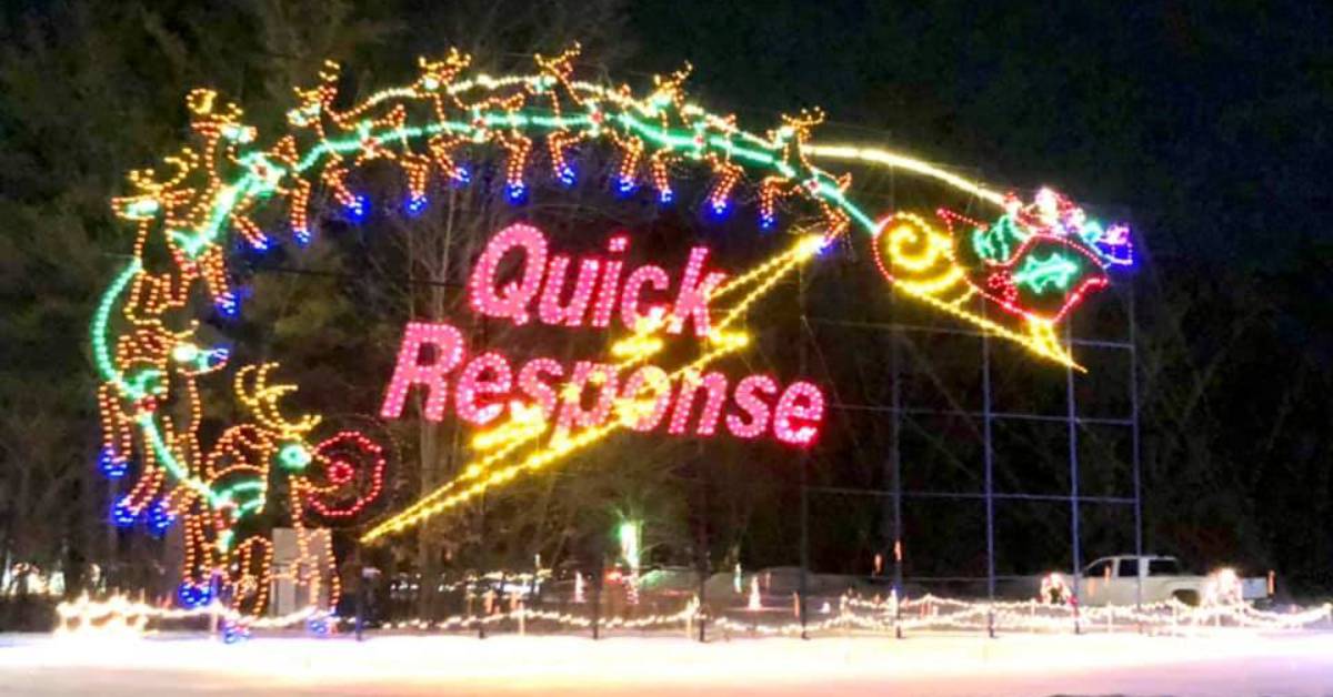 Quick Response holiday display sign