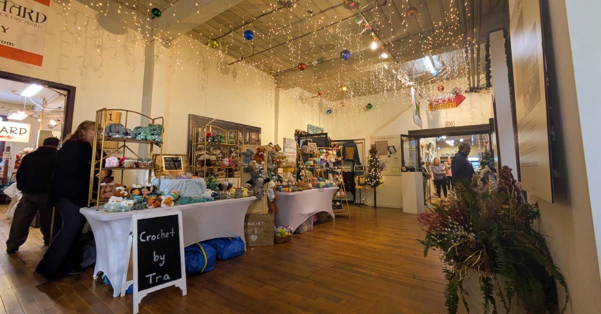 holiday open house at the shirt factory