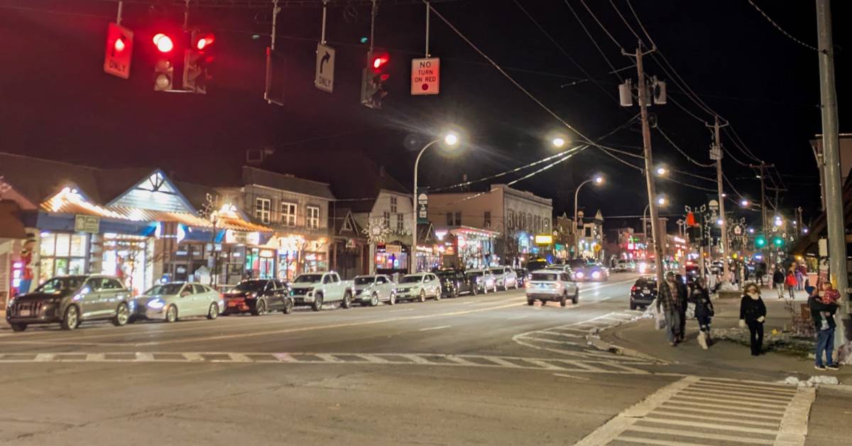 lake george at night in november