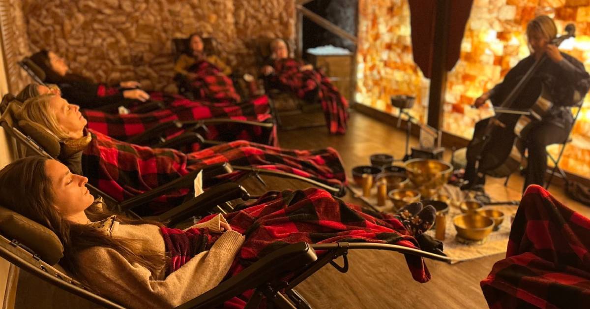 sound bath experience at adirondack salt cave