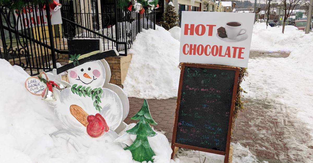 hot chocolate sign by caffe vero