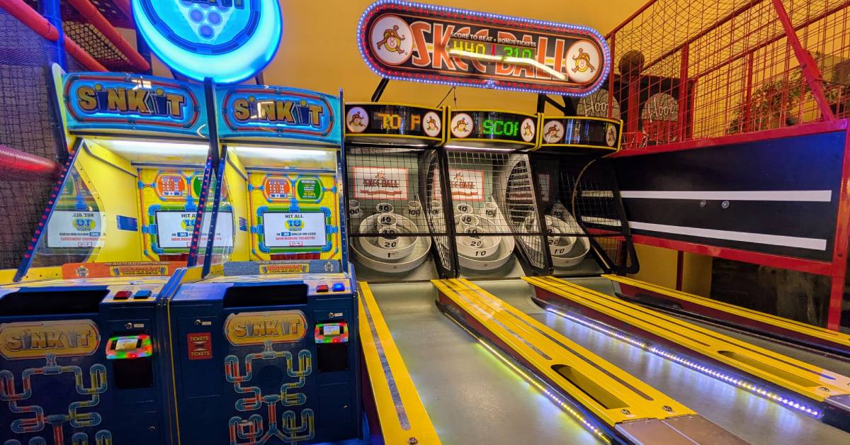 arcade games sink it and skee ball