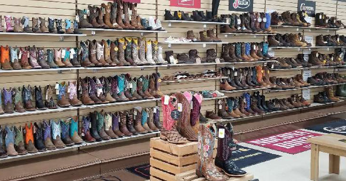 cowboy boot wall display
