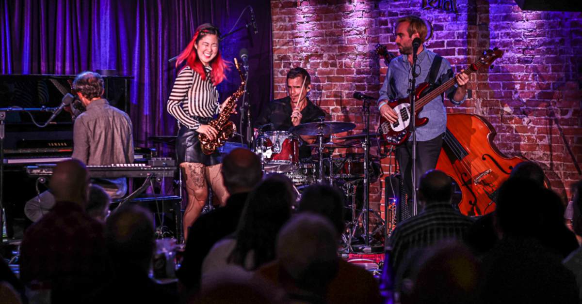 concert on stage at intimate venue