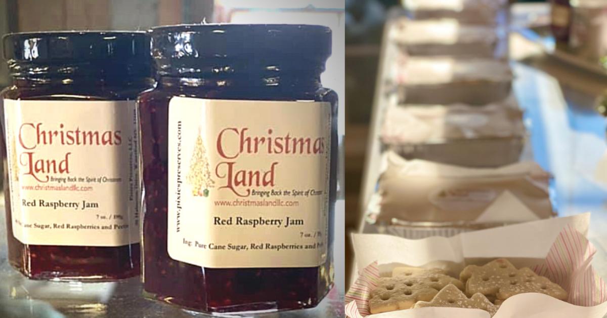 Christmas Land jelly and cookies