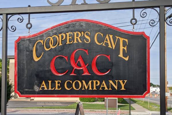 cooper's cave ale company sign