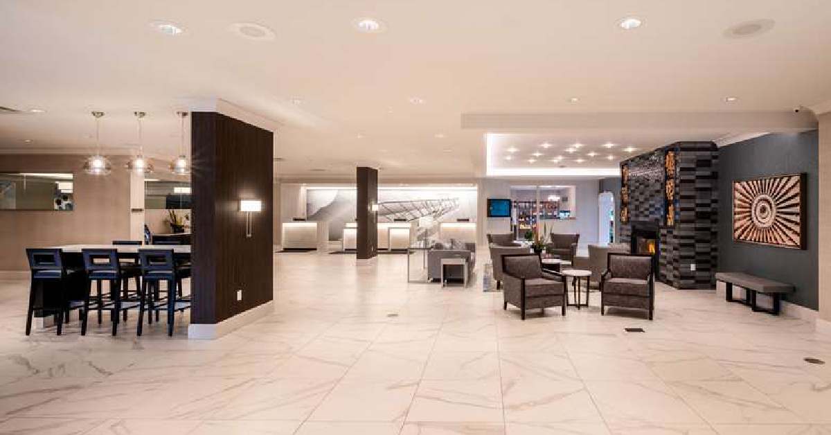 clean and spacious lobby