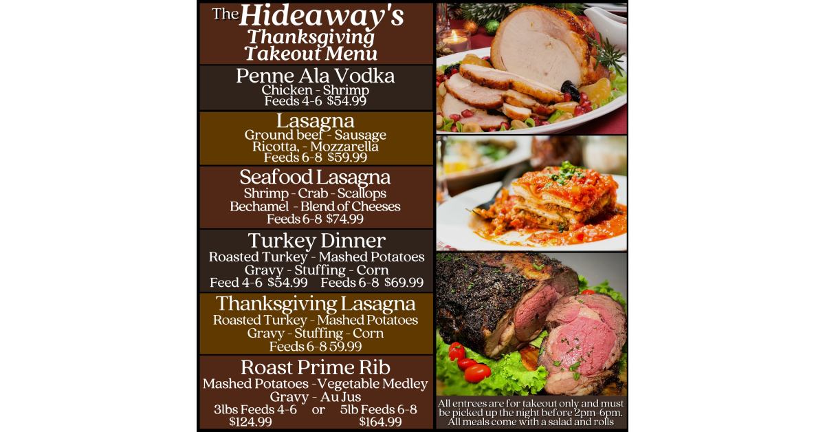 Thanksgiving Menu