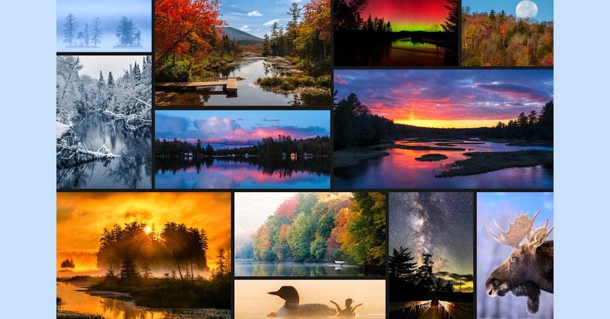collage of adirondack photography