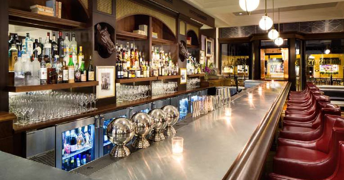 close up shot of bar