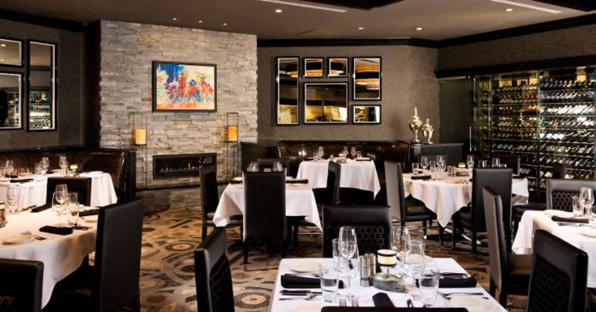 inside a restaurant dining room