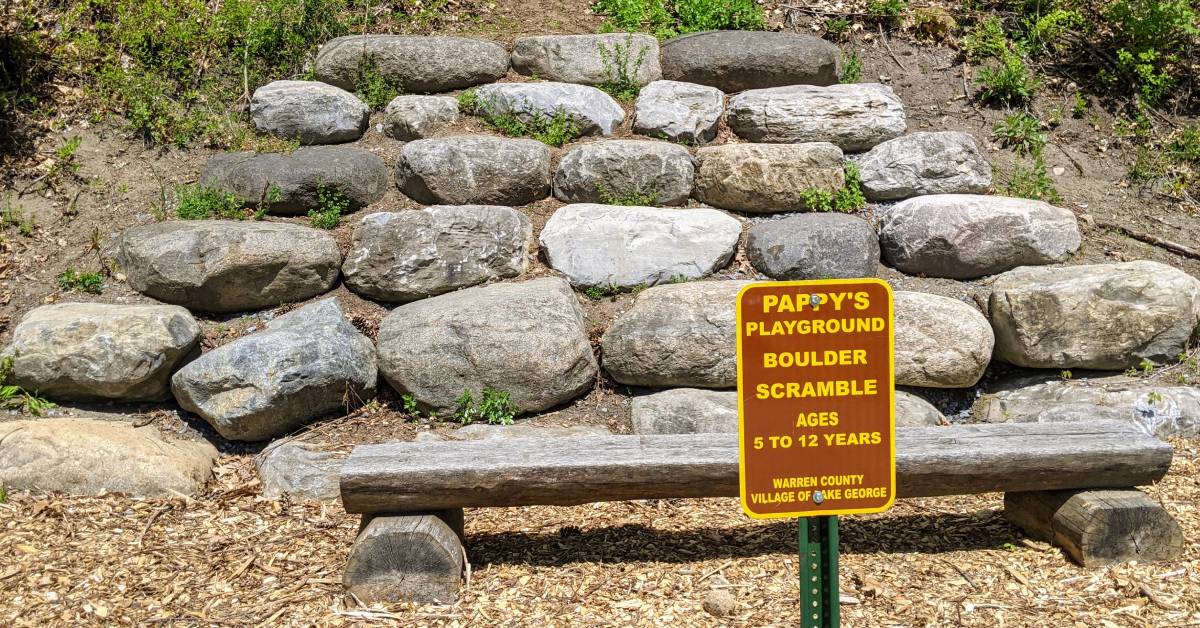 pappy's playground boulder scramble sign