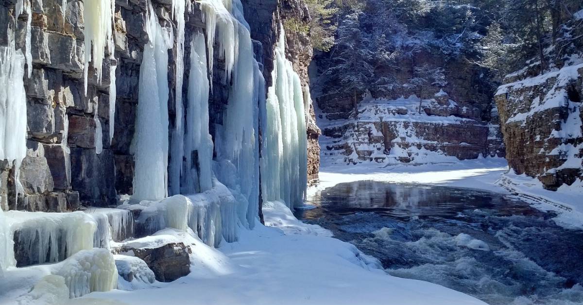 ausable chasm in the winter