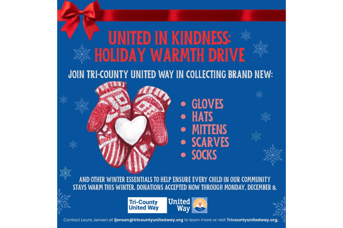Tri-County United Way’s Holiday Warmth Drive Promo