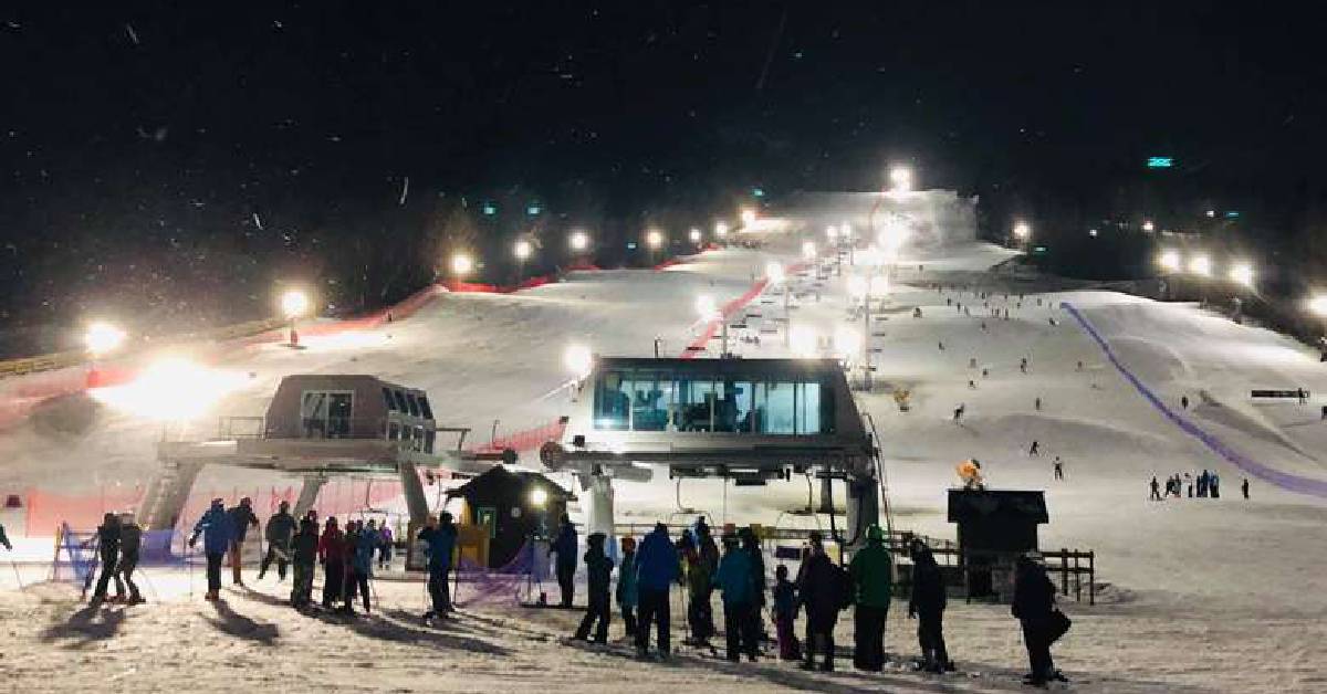 night skiing
