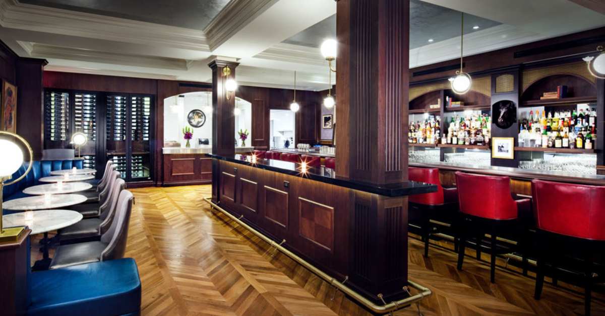 inside an upscale bar