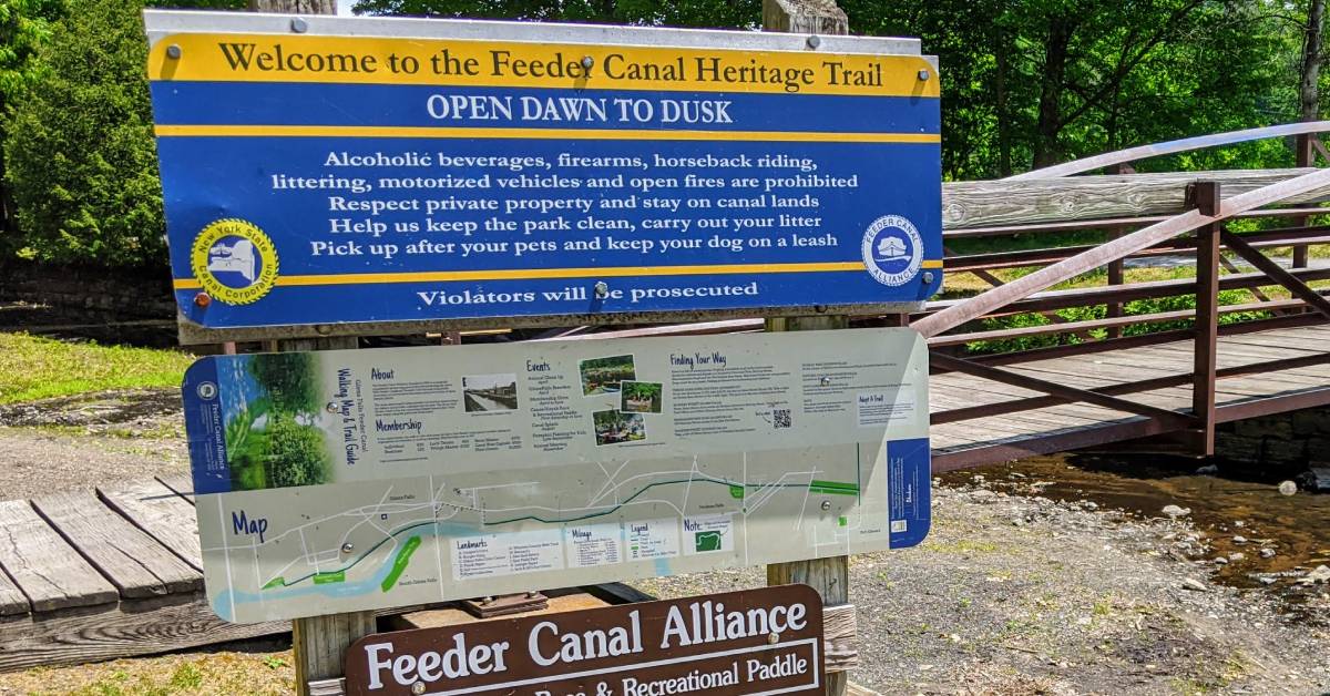 feeder canal trail sign