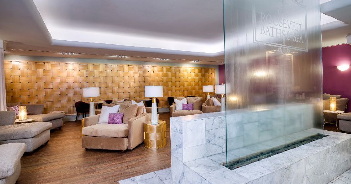 inside spa lobby