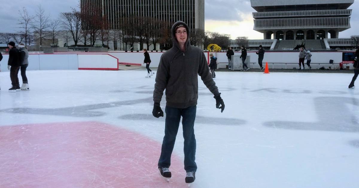 ice skating at the plaza in albany