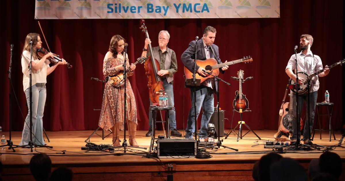 bluegrass band on stage