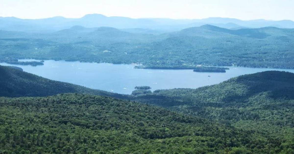 summit of a mountain looking at a lake