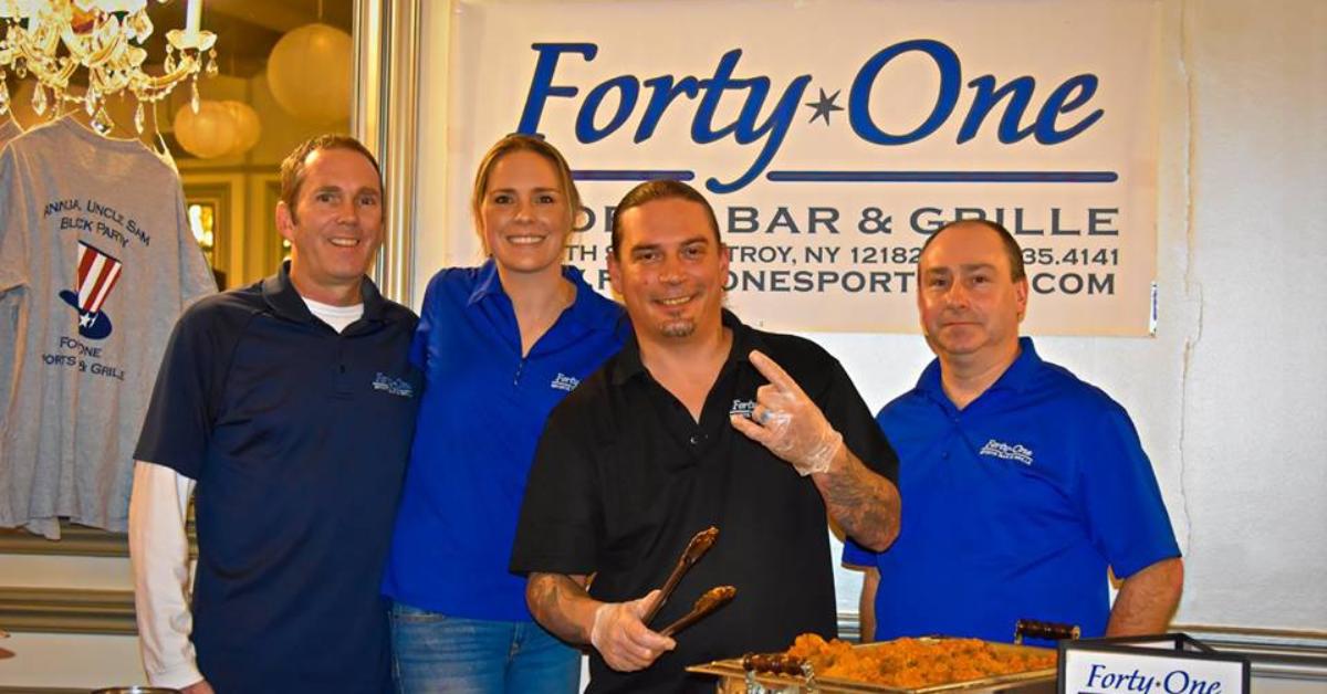 forty one sports bar and grille's booth at wing wars