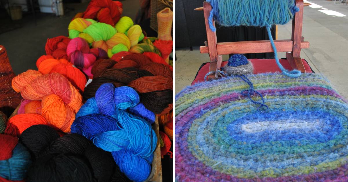 yarns and a carpet