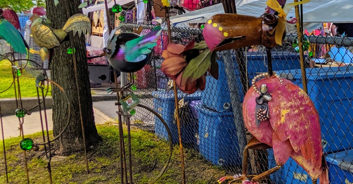 funky lawn objects