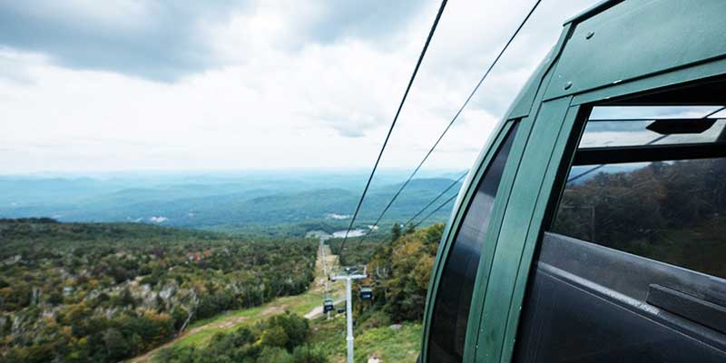 Summer view from a Gore Mountain Gondola