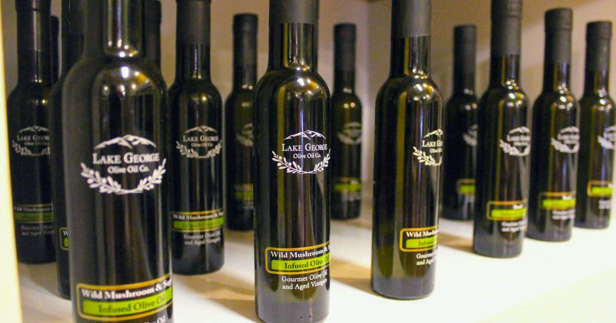 Lake George olive oil bottles