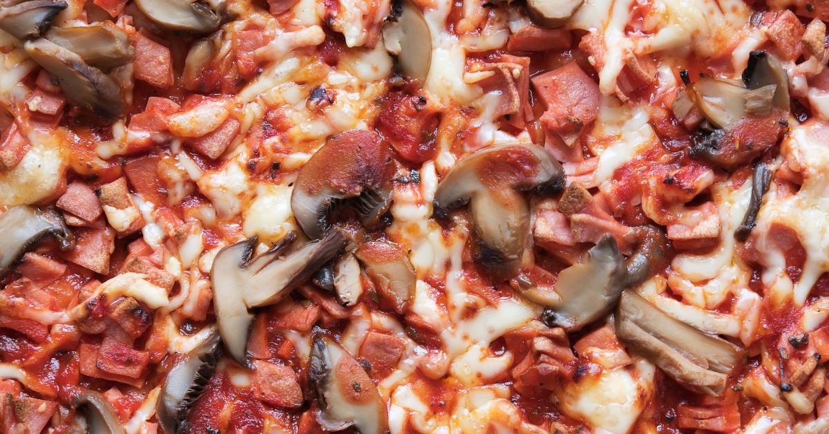 pizza with mushrooms