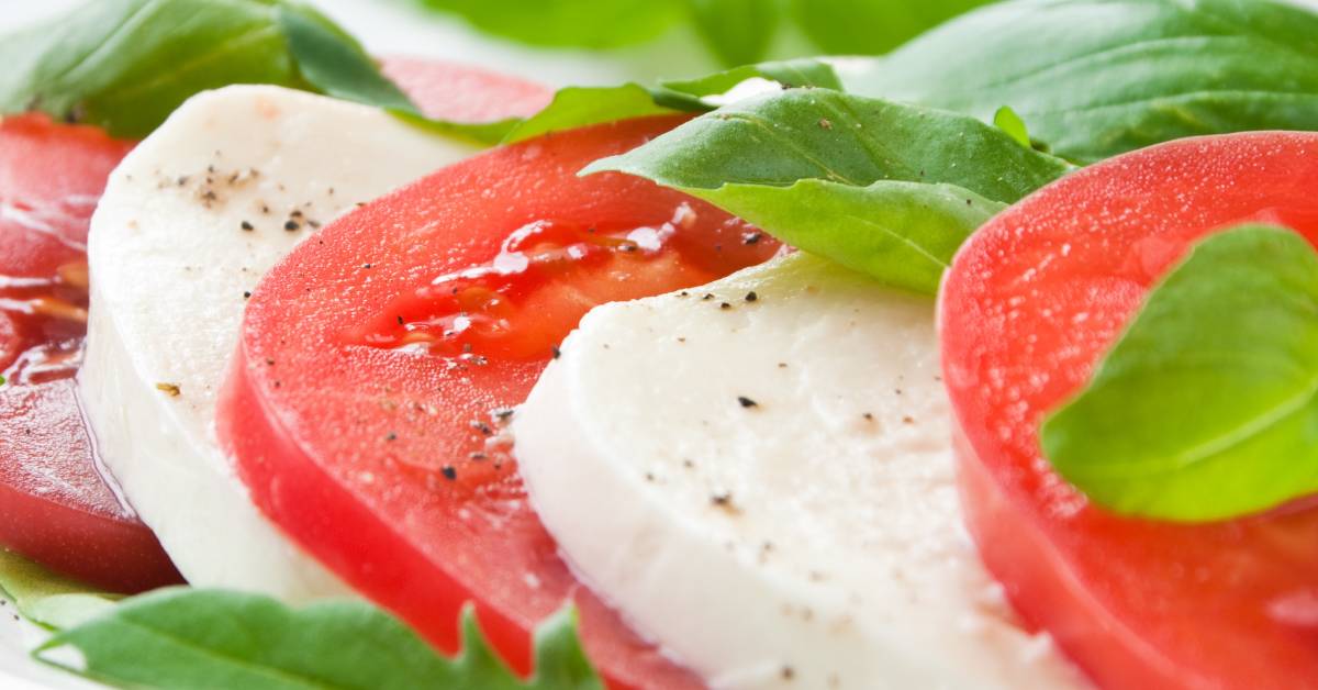 caprese salad closeup