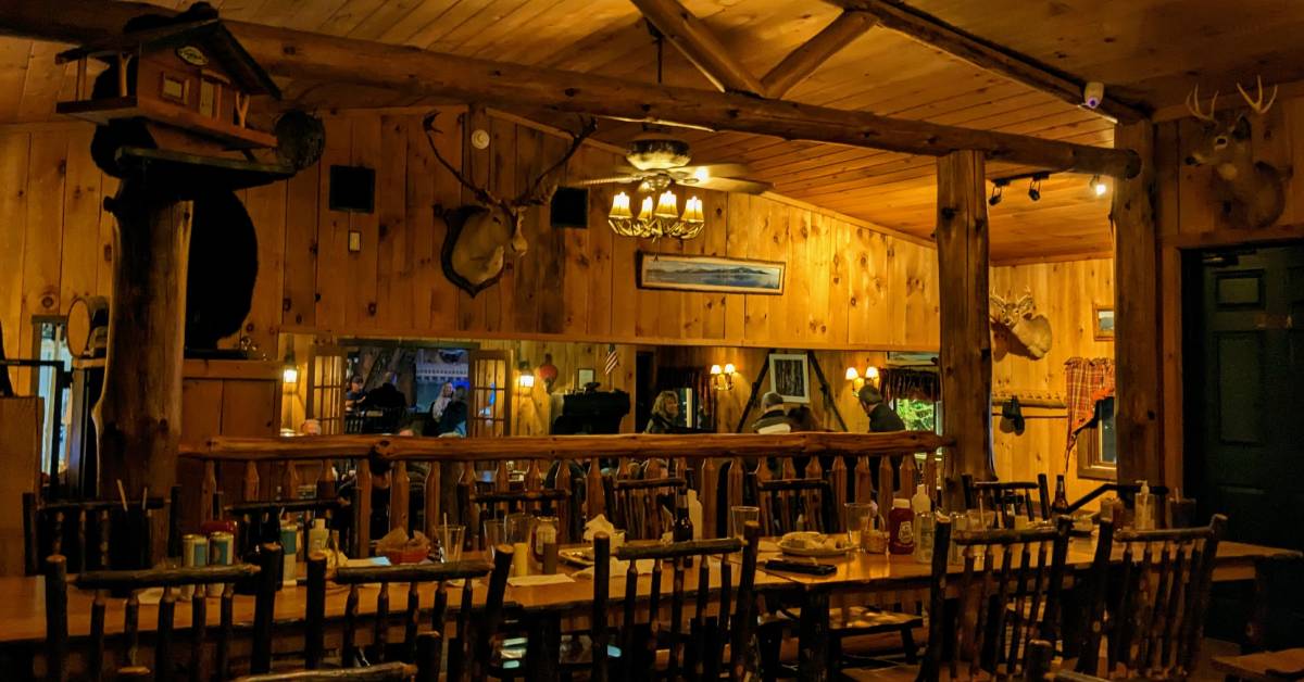 interior of adirondack bar and grill