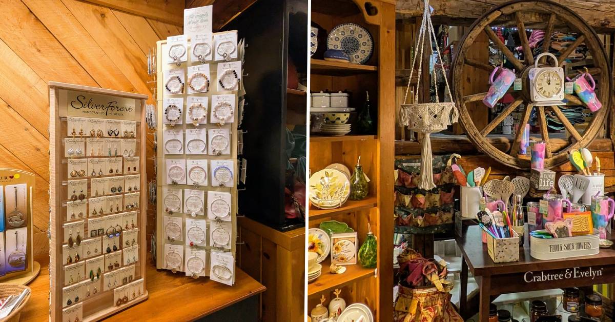 jewelry and items at the silo country store