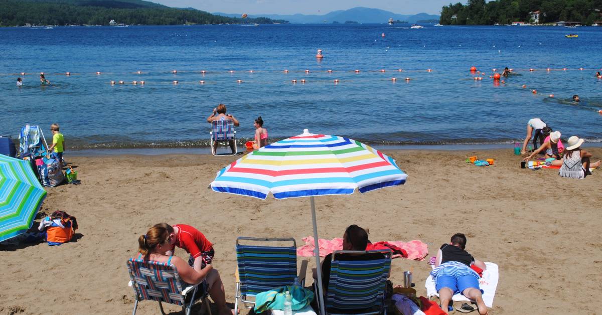million dollar beach in lake george