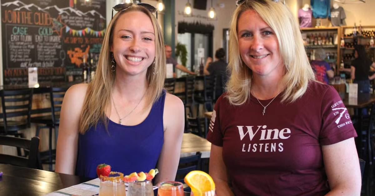 mom and daughter at brunch at adirondack winery