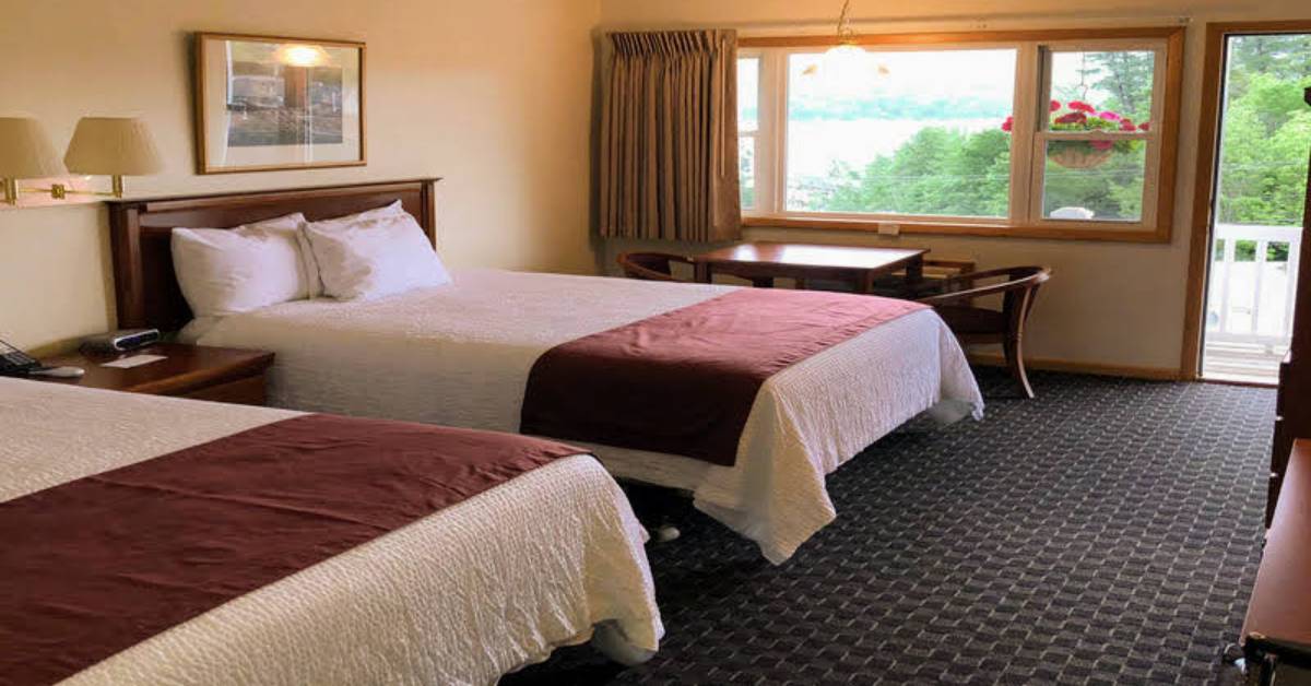 hotel room with balcony