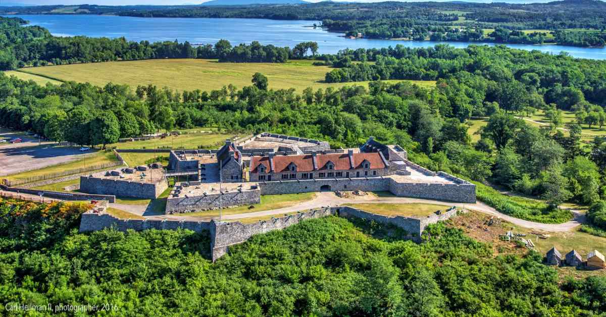 aerial view of fort ticonderoga