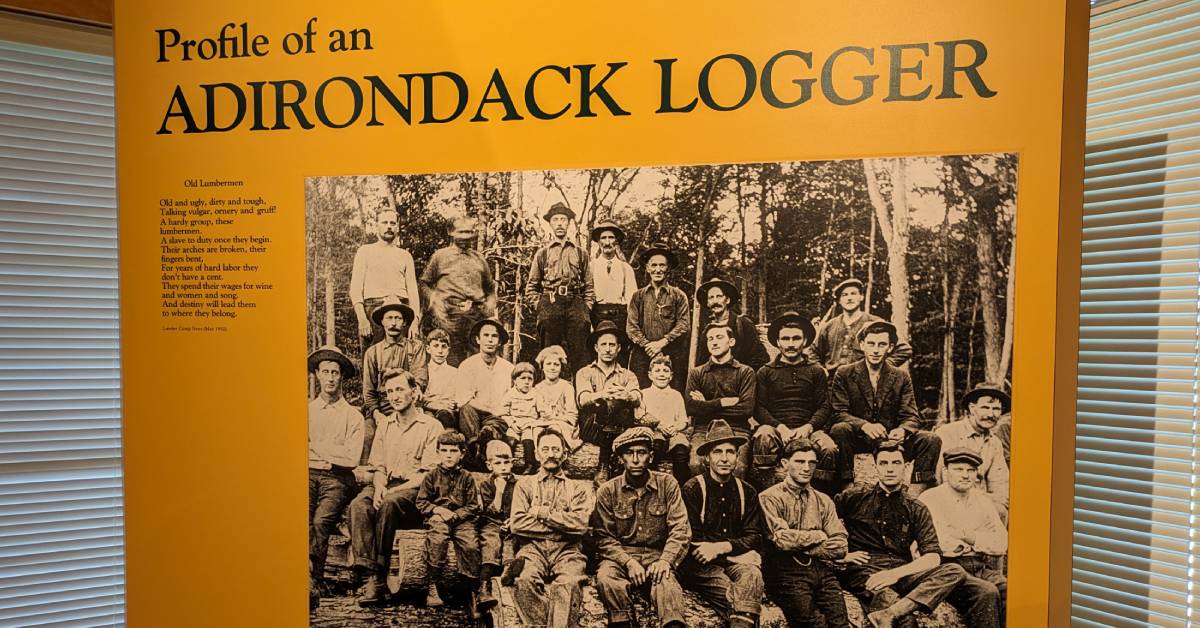 adirondack logger exhibit in museum