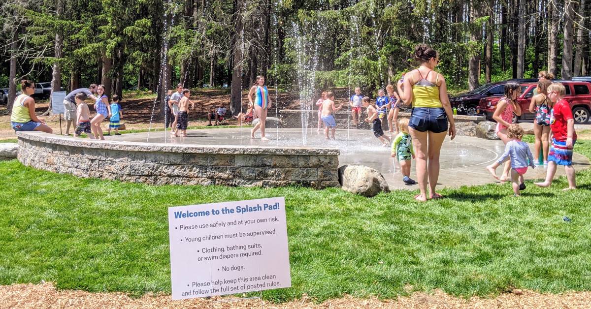 splash pad at crandall park