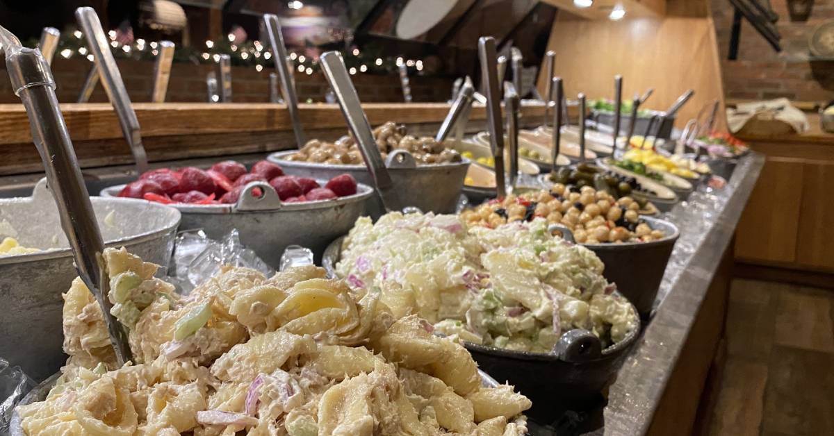 salad bar at the log jam restaurant