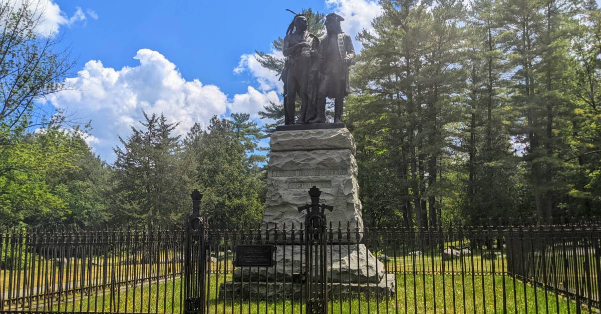 monuments in battlefield state park in lake george