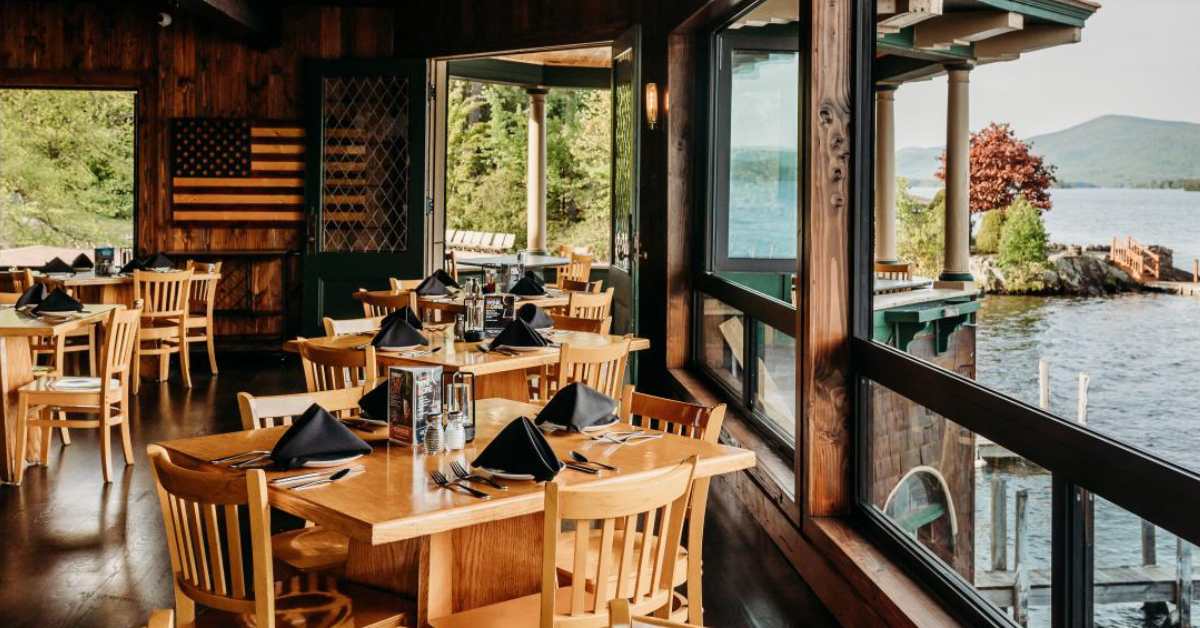 Dining Room by Lake 
