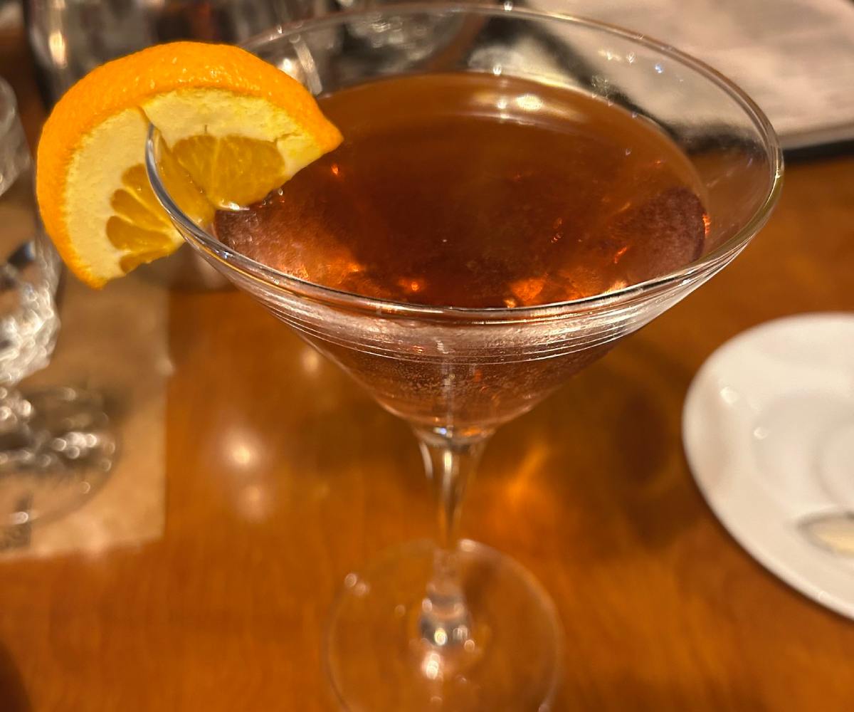 close up view of a cocktail