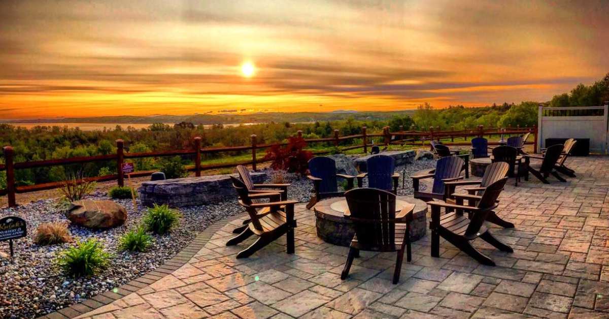 sunset view from a patio