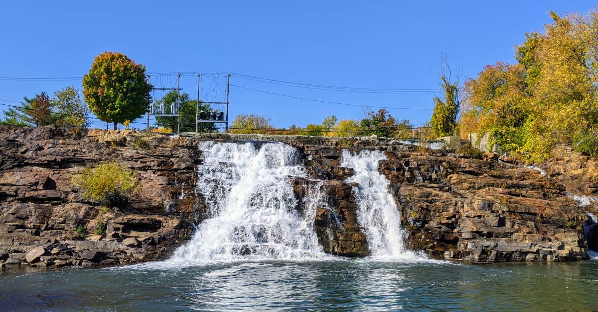 falls at bicentennial park in ticonderoga