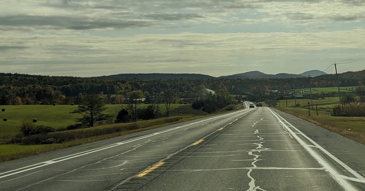 road in adirondacks