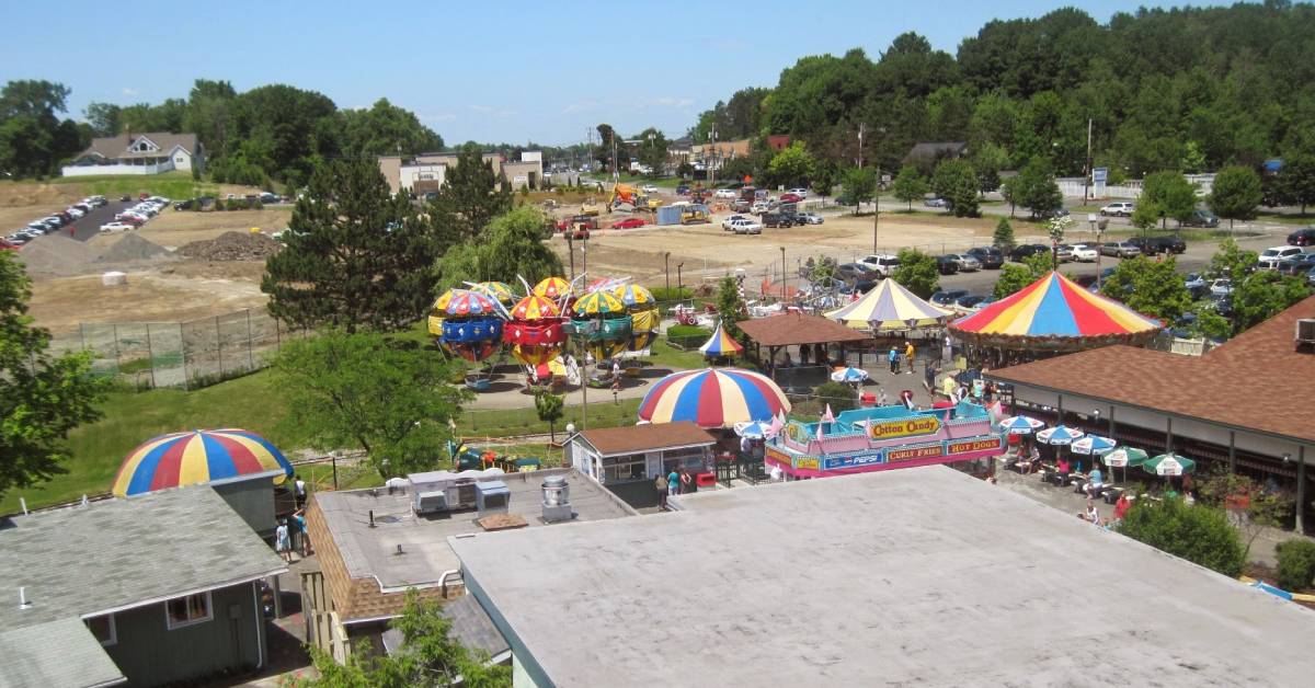 view of hoffman's playland in latham from the ferris wheel